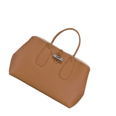 Női Longchamp Roseau L Kézitáska Bézs | HU-ESW3952