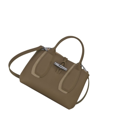 Női Longchamp Roseau Shadow S Kézitáska Barna | HU-GOX2435